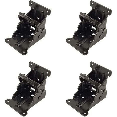 Charnière Pliante Autobloquante, 4 Pcs charnière pliante pour armoire de cuisine, Charnière Pliante Pied 90 Degrés en Tôle d'acier, Verrouillage Extension Table Support d'étagère Pliable