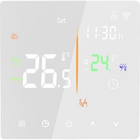 Thermostat Intelligent WiFi Programmable Universel Blanc Pour Chauffe-Eau Domestique Chaudière Murale (1/4)
