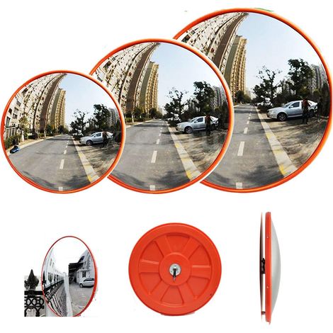 Traffic Mirror for Road Safety and Shop Security 130 Degree Convex Wide Angle Unbreakable Home Driveway Alley Garage Hospital Car Park Traffic Security Round Blind Spot Mirror 60CM (1/5)