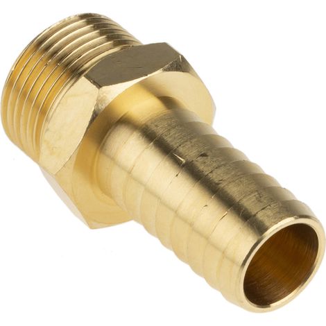 Raccord de tuyau souple RS PRO Droit, G 3/4" mâle Laiton ( Prix pour Paquet de 2 ) (1/4)