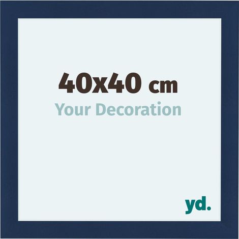 yd. - Cadre photo 40x40 - Bleu Fonce Patine - MDF - Como (1/5)