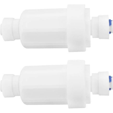 Filtre Micro à Raccord Rapide 2 Points – 2 Pièces en Acier Inoxydable pour Pré-Filtration Avant Purificateur d’Eau, Cuisine & Maison