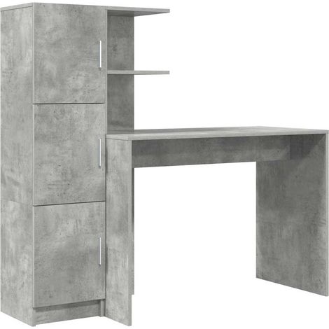 Maison Exclusive - Schreibtisch 2 pcs Beton Grau