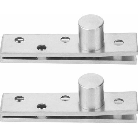 Charnières de Porte à Rotation à 360 degrés, Charnières à Pivot Dissimulées en Acier Inoxydable 75x17mm Haut de La Page(Eccentric Pivot),Paquet de 2 (1/5)