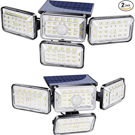 1 x 270 LED Applique murale solaire à quatre capteurs Lampe de jardin (1/4)