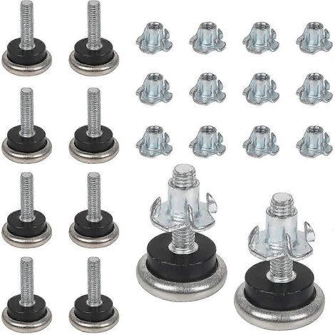 Ensemble de 12 vis réglables M8 pour meubles - Quincaillerie pour tapisserie (1/4)