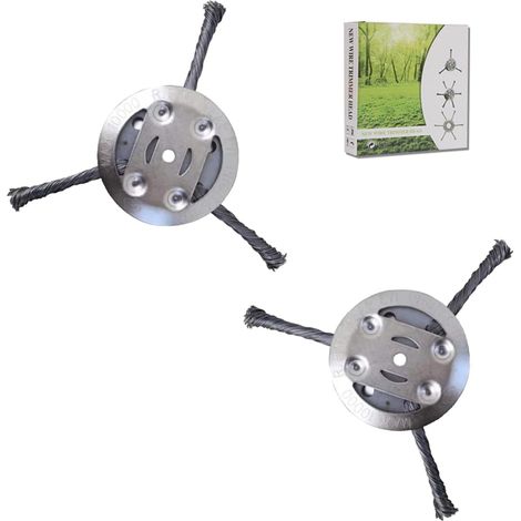 JSSEVN-2Pcs Tete Debroussailleuse Universelle, Brosse de désherbage Professionnelle pour Herbes Sauvages, Accessoires Débroussailleuse (1/5)