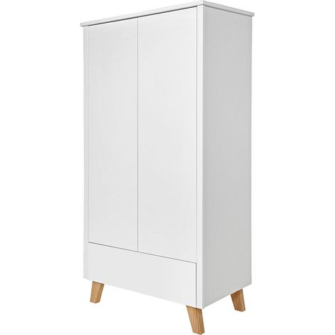 Armoire 2 portes 1 tiroir Novelies Zara Blanc