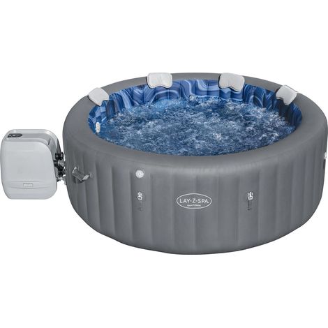 Bestway Spa gonflable rond Lay-Z-Spa Santorini HydroJet Pro 5-7 personnes