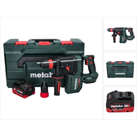 Martillo perforador a batería Metabo KH 18 LTX BL 28 Q 18 V 3 J SDS plus Brushless + 1 batería de 8,0 Ah + metaBOX - sin cargador (1/5)