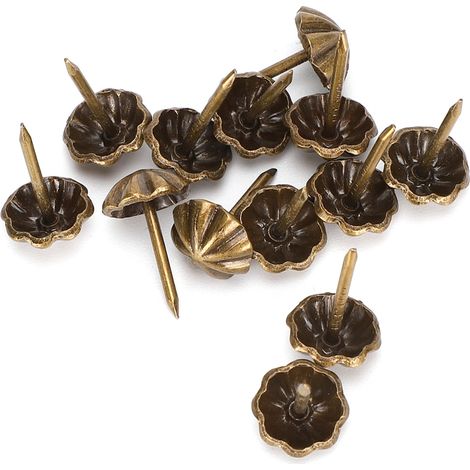 Clou D'Ameublement - 11 mm Diamètre - Fer - Décoration Canapé Boîte Bois Vêtements Chaussures DIY - 150 Pièces (1/5)