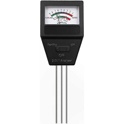 2-in-1 Bodentester, Fruchtbarkeits- und pH-Säure-Base-Analysator, batterieloses Set, schnelle Messung für Garten und Gemüsebeet, Felddiagnosegerät, Doppelfunktionsmodell. (1/5)