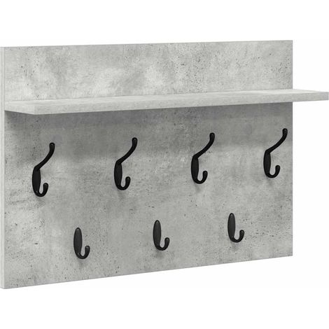 Maison Exclusive - Wandmontierter nachttisch mit Regal Beton Grau