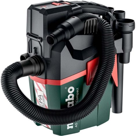 Metabo AS18 HEPA PC COMPACT 18V L-Class HEPA Filter Vacuum Cleaner Bare Unit 602029850 (1/2)