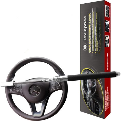 Antivol de voiture monobloc, bâton antivol de voiture, antivol de volant de voiture (noir) -48,5 14,5 5 cm (1/2)