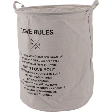 OMABETA panier à vêtements sales pliants Panier à linge pliable grande capacité multifonctionnel meuble panier Règles d\'amour (1/4)