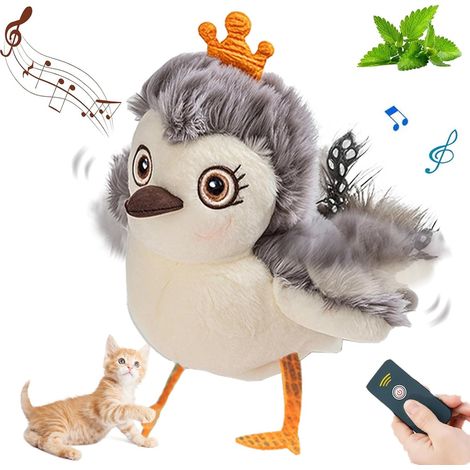 Vogelspielzeug für Katzen, fliegender Vogel für Katzen, bewegliches Vogelspielzeug für Katzen, singender Vogelspielzeug für Katzen, flatternder Vogelspielzeug für Katzen, interaktives Katzenspielzeug