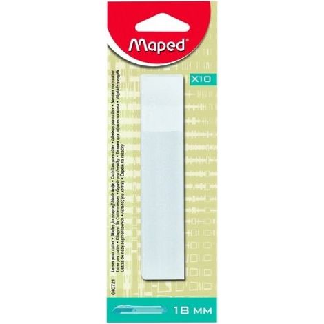 Lames de rechange pour cutter - MAPED - 640721 - 18 mm - 10 pièces - lame 18 mm