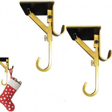 2 pièce Suspension pour guirlande et bas de cheminée, pour cadre de porte, cintre double réglable et robuste 2 en 1, Or (1/5)