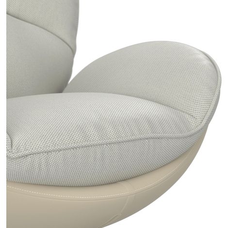 Mömax Relaxsessel Ina Webstoff/Lederlook Beige (1/5)