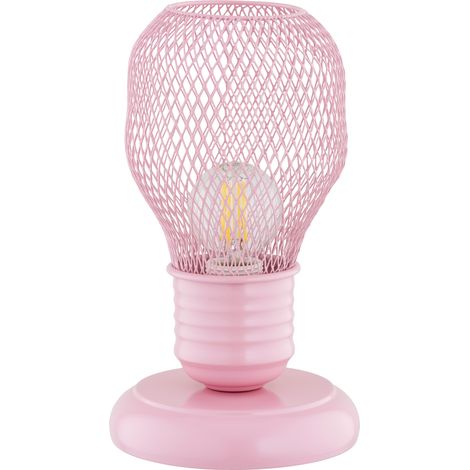 Veilleuse enfant rose ampoule métal E14 10W PIKOLO Alfa (1/2)