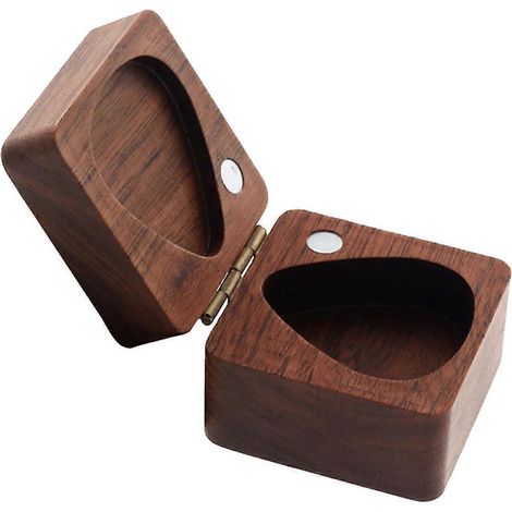Guitar Pick Box Walnut Guitar Pick Storage Case Holder Organizer-- (1/5)