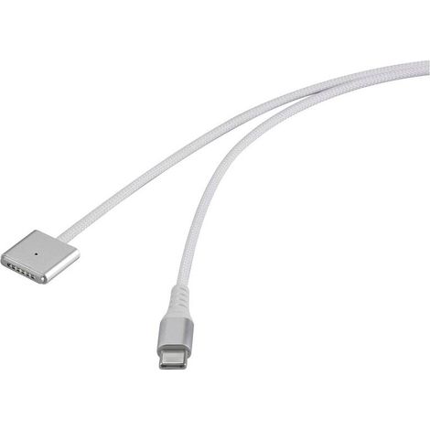 [NEUWERTIG] B-Ware Renkforce USB-Ladekabel Kabel Magsafe 3 USB-C 1.00 m Weiß magnetischer Stecker (1/2)