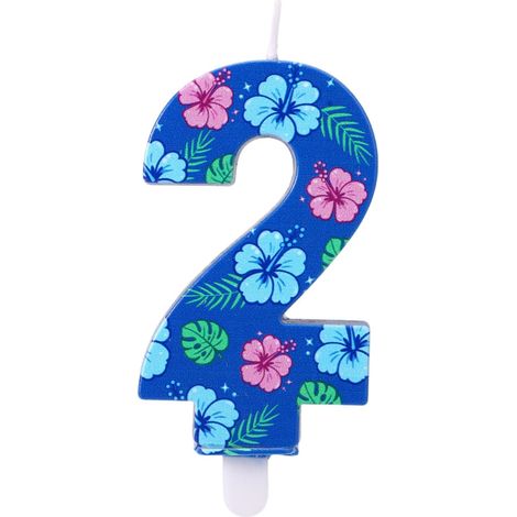 Bougie D'anniversaire Bleue en Forme de Chiffre (1/5)