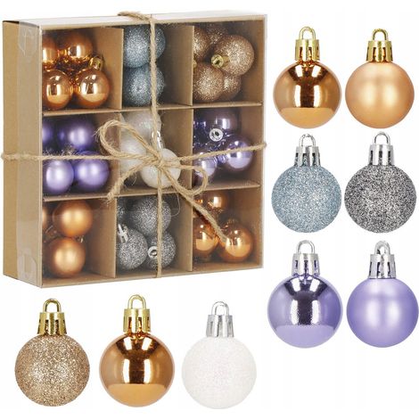 BOLAS PARA ÁRBOL DE NAVIDAD ADORNO 54 PCS NAVIDEÑAS 3 CM SET INDESTRUCTIBLES COLGANTES