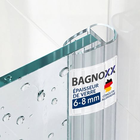 Joint de douche profilé creux, joint d'étanchéité pour douche Transparent 200cm, entre paroi de douche et autre élément en verre - pour épaisseur de verre 6mm (1/5)