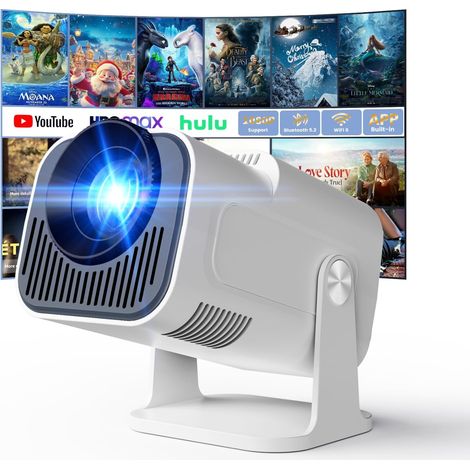 Projecteur 4K/1080P avec application intégrée, WiFi 6 BT 5.4 Mini projecteur portable, polyvalent et pratique (1/5)