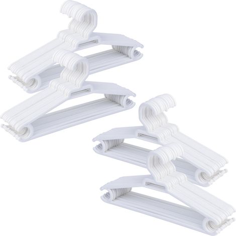 Percha infantil de plastico blanca pack de 48 uds 26,8x0,53x13,20cm (1/5)