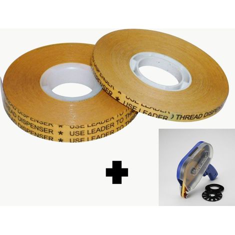 Nastro TNT biadesivo in tessuto non tessuto reverse (ATG system) a medio spessore 0,08mm + dispenser ATG700 Packaging - 8 RotolI: 19mm x 33M x 0,08mm + Dispenser ATG900