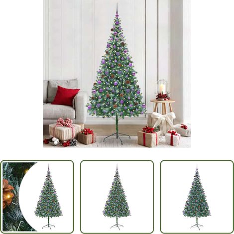 Kegelbaum -  Künstlicher Weihnachtsbaum Grün 210 cm PVC und Stahl