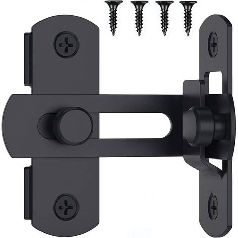 Sliding door lock - black - door lock - 90° - folding sliding door lock - locking bolt (1/5)
