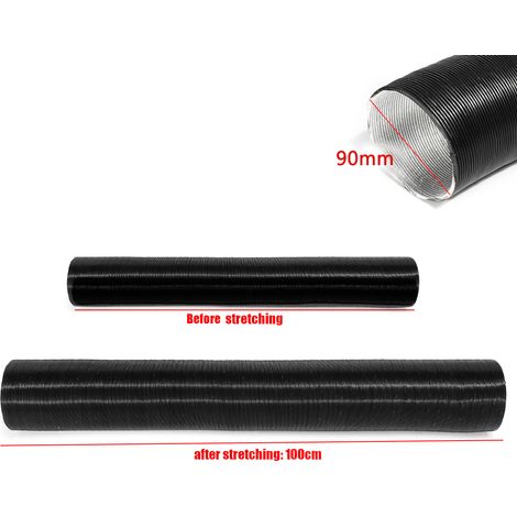 90mm 3" conduit de chauffage flexible canalisant le filtre à air de voiture de tuyau d'arrosage chaud et froid Jmax