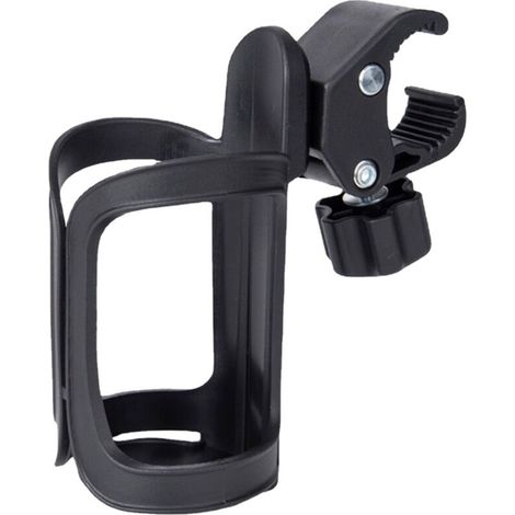 Porte-gobelet universel pour poussettes/vélos, noir, réglable –