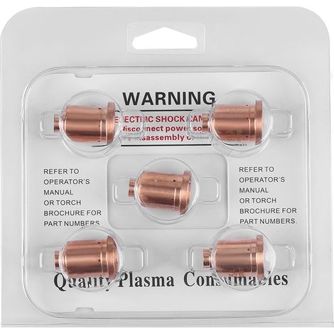 Lot de 5 buses de découpe plasma 85A 220797 compatibles avec la torche de découpe plasma MAX85 (1/5)