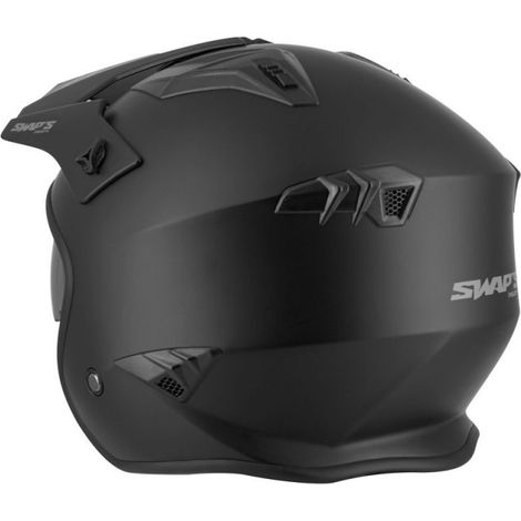 Casque Swaps Trooper S769 noir mat pour moto trial quad Taille M