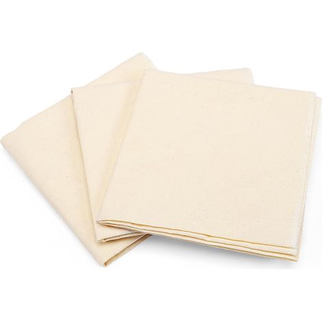 3pcs Torchon, Coton naturel, 34x47cm, Respirant, Pour pain au levain, Cuisine (1/5)