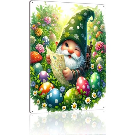 Plaque en Métal Vintage Art Murale pour Jardin de Chrysanthèmes, Éclat et Durabilité pour l'Automne 30x20 cm. (1/5)
