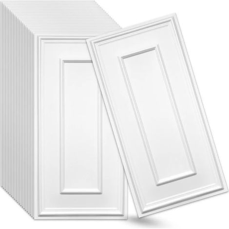 Panneaux muraux 3D en polystyrène blanc 100x50 cm – Effet de profondeur – Lot de 24 pièces (12 m²) – Installation rapide sans outils