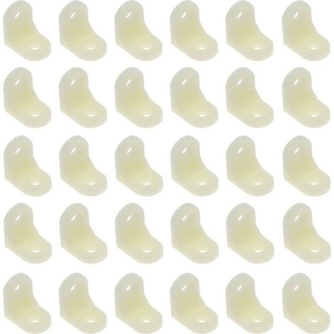 Lot de 30 équerres en forme de L - 23 mm x 17 mm - Angle de 90 degrés - Connecteurs en bois pour bibliothèque, fenêtre, chaise, table - Beige (1/5)