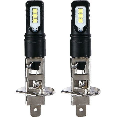 2x H1 6000k Super Bright White 6000lm Drl Kit de phares à LED Faisceau de route (1/4)