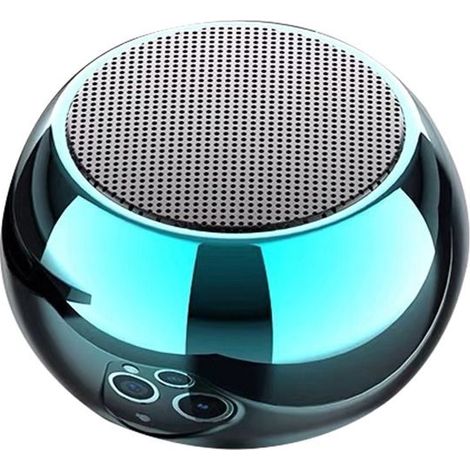 Mini haut-parleur portable sans fil Bluetooth, haut-parleur portable sans fil étanche avec caisson de basses, bleu clair (1/5)