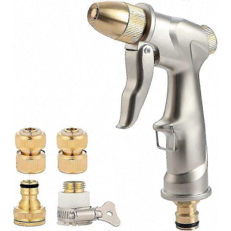 High Pressure Garden Watering Gun with 4 Brass Connectors for Plants (1/5)