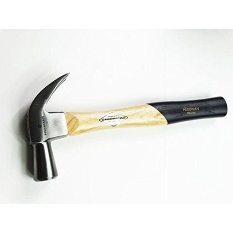 PEDDINGHAUS 5118330020 MARTEAU DE CHARPENTIER AVEC MANCHE EN BOIS DE HICKORY, ARGENT/BEIGE/NOIR, 560 G