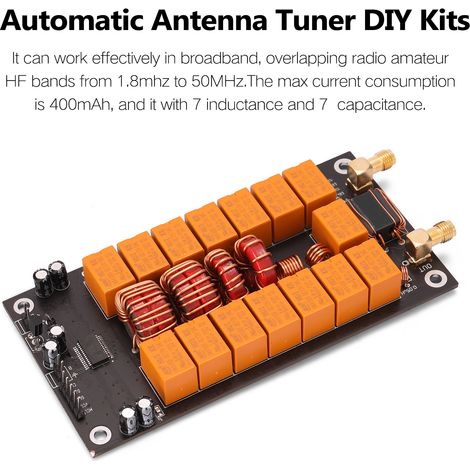 Kit ATU-100 à monter soi-même : coupleur d'antenne automatique 1,8-50 MHz + écran OLED + micrologiciel + récepteur/amplificateur programmé (1/2)