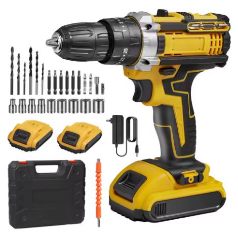 FLITI 12V Cordless Drill Driver with 2 x 1500mAh Batteries, 10mm Chuck, 32Nm Torque, Blue (1/5)