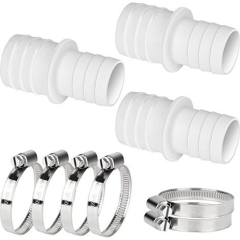 Raccord de tuyau Ø 38 mm pour colliers de serrage en acier inoxydable pour piscine,3+6pcs